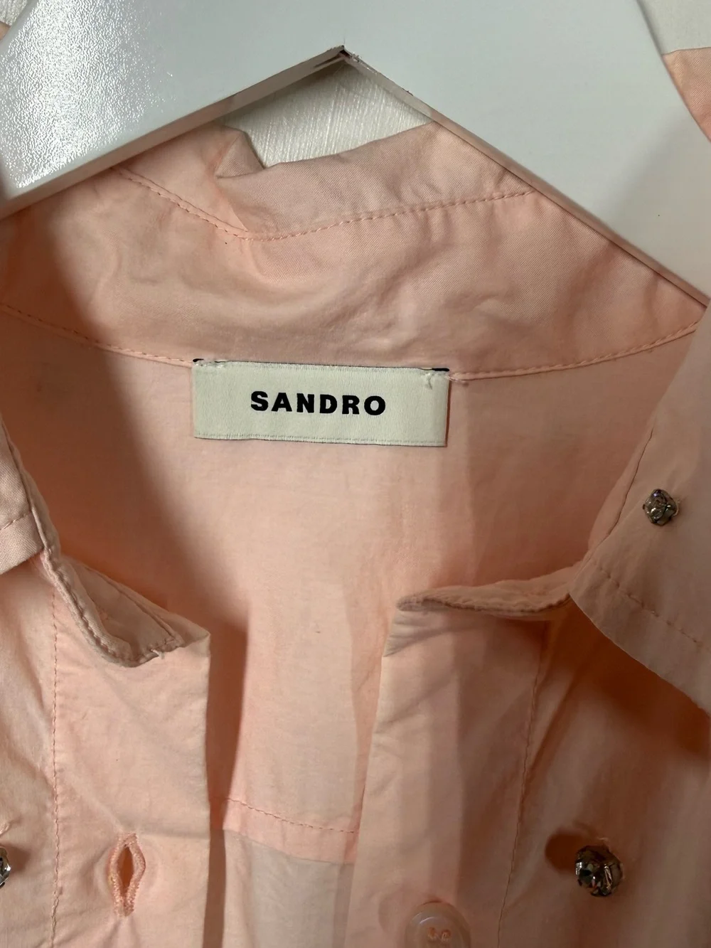 Sandro Crystal Embellished Matching Set
( Button-Up Shirt+ Short) - Picture 4 of 10